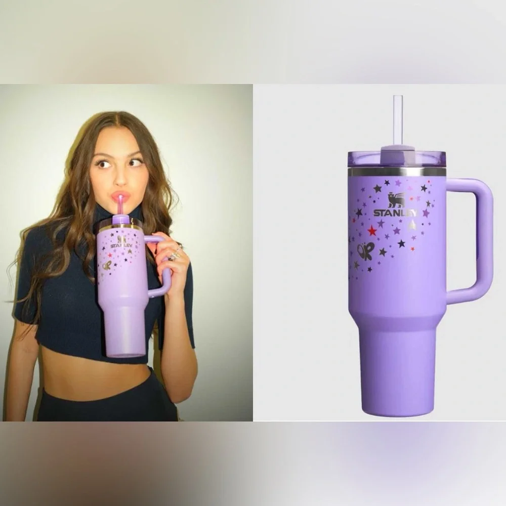 Stanley x Olivia Rodrigo Quencher H2.0 40OZ Purple FlowState Tumbler viral - Picture 4 of 10